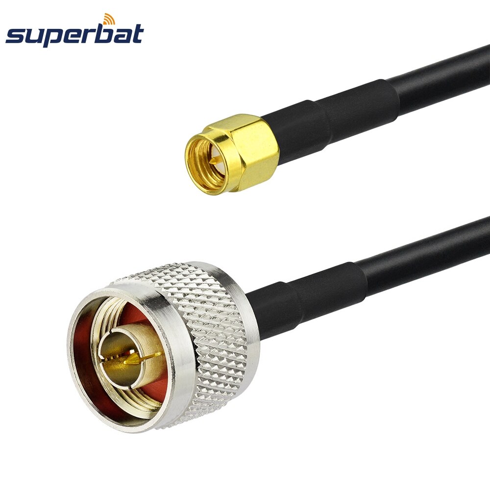 Superbat SMA tappo a n-genere connettore adattatore maschio codino dritto RF cavo coassiale RG223 1M per WLAN senza fili