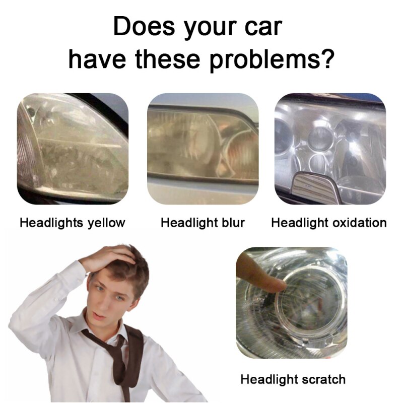 50/30ml Car Headlight Repair Agent H5 Headlight Restoration Oxidation Liquid Auto Headlight Polishing Anti-scratch Maintenance