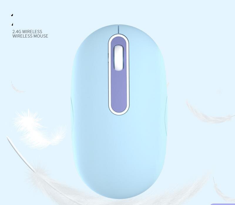 SeenDa 2.4GHz Wireless Mouse Rechargeable Silent Mouse Girl Rechargeable Mini Silent Mice Ergonomic For Laptop PC
