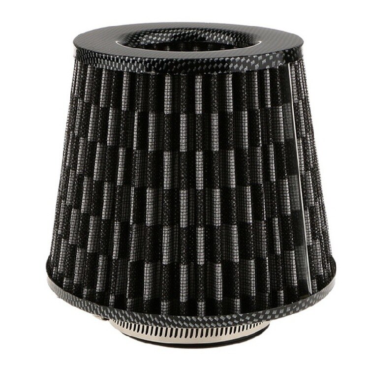 75mm Air Filter Mushroom Head Intake Induction Kit High Flow Intake Head Car Modification Air Intake Feed Filter: black