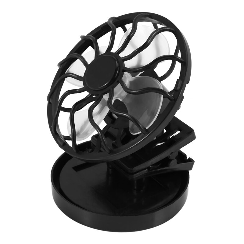 Clip-On Solar Cell Fan Sun Power Energy Panel Cooling