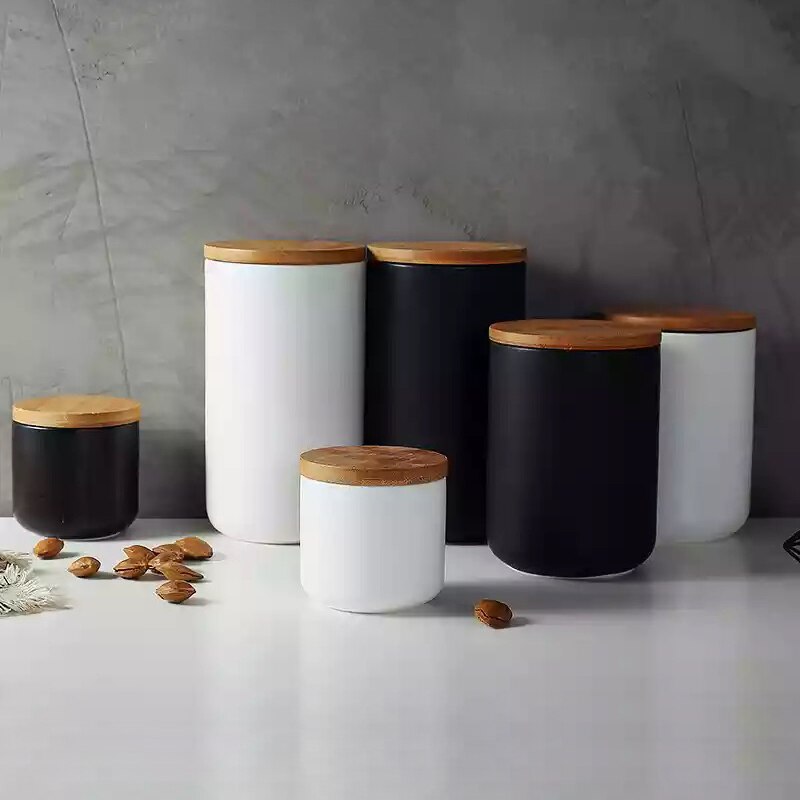 SML Nordic Koffie Opslagtank Keuken Opslag Container Suiker Thee Kruidkruik met Deksels Keramische Opslag Flessen en Potten