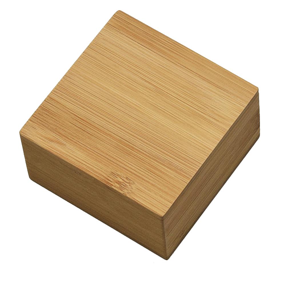 Square Wooden Jewelry Box Bamboo Jewelry Storage Box