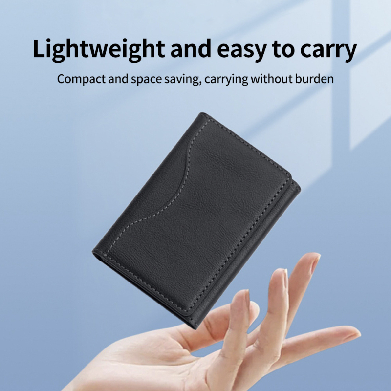 Bolsa carteira de couro magnética para iphone 17 16 15 pro max titular do cartão bolsa de telefone capa protetora com três dobras sacos magnéticos