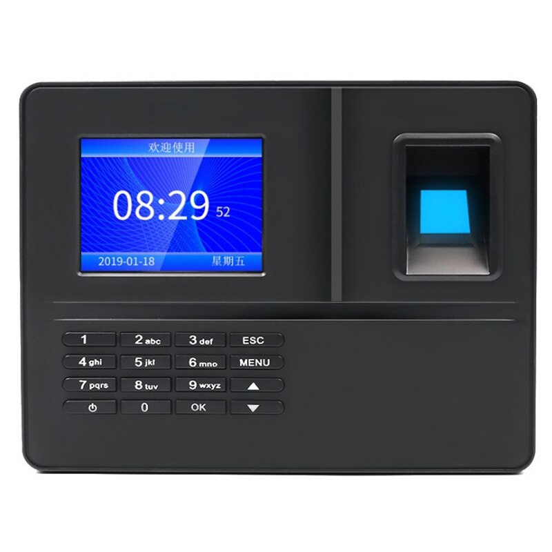 Fingerprint Attendance Machine Lcd Display Usb Fingerprint Attendance System Time Clock Employee Checking-In Recorder: Default Title