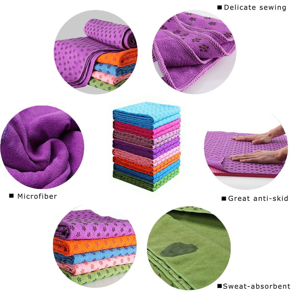 Non Slip Yoga Mat Cover Towel Blanket Gym Sport Fitness Exercise Pad Cushion