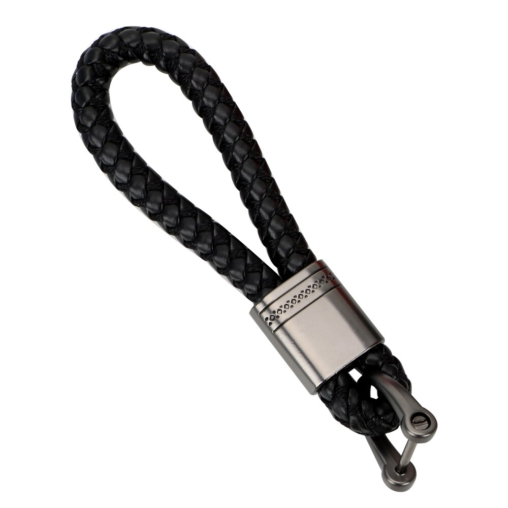 YOSOLO Thick Rod Car Keychain Metal Key Rings Interior Accessories Classic Key Ring D Shape Horseshoe Key Holder: Black Long keyring