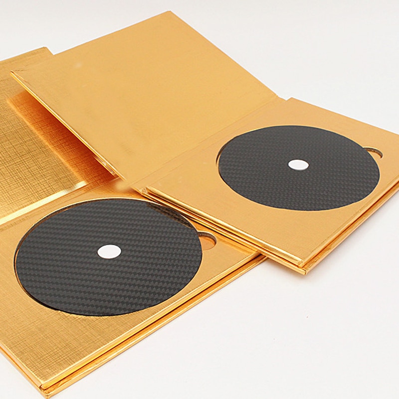 1 pcsx hifi kulfiber cd dvd stabilisatormåtte top bakke afspiller pladespiller hi end amp kegle højttaler pad
