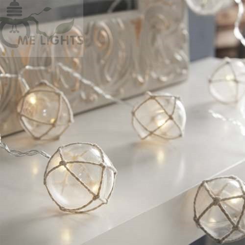 Batterij Aangedreven Clear Globe Fairy Lichtslingers gerlyanda Decoratieve LED Kerstverlichting voor Decoratie Guirlande