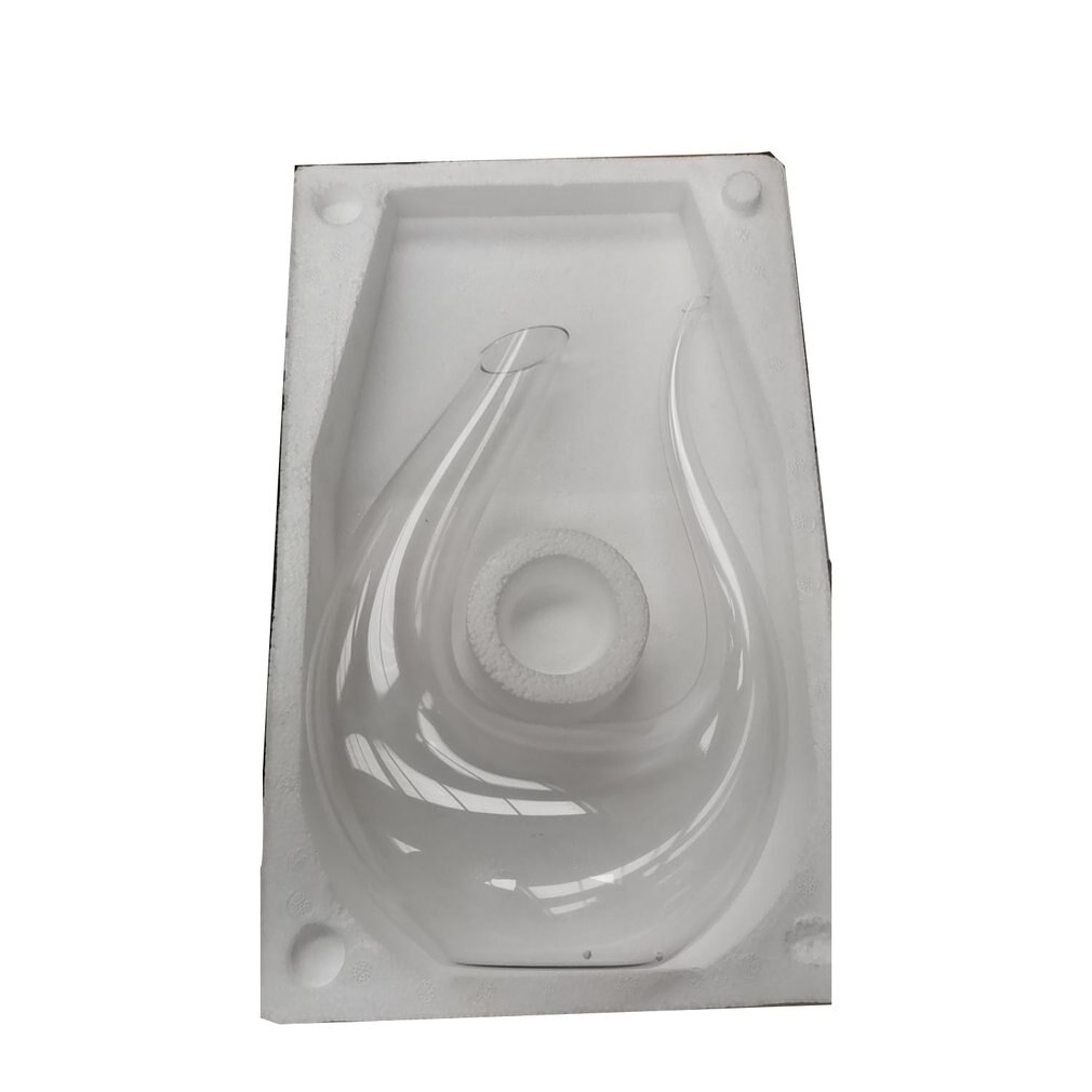Cristal de vidro claro em forma de u chifre vinho decanter vinho tinto pourer recipiente