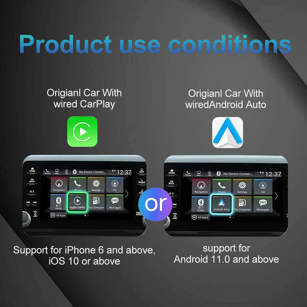 2025 NIEUW 2-in-1 draadloze Carplay AI Box Android Auto Plug and Play toepasbaar om originele auto bekabelde Carplay naar draadloos te converteren