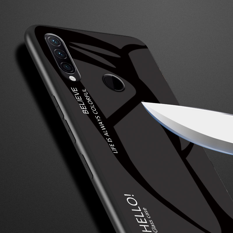 Funda de vidrio templado gradiente a prueba de arañazos para Lenovo Z5S Z6 Lite Z6 Pro silicona suave Parachoques en la carcasa para Lenovo z5 S
