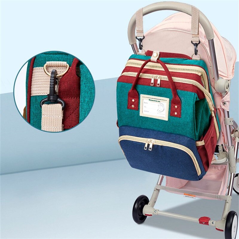 3 in 1 ble mommy taske rygsæk sammenklappelig baby seng vandtæt rejsetaske med usb opladning ble taske rygsæk med skifteseng