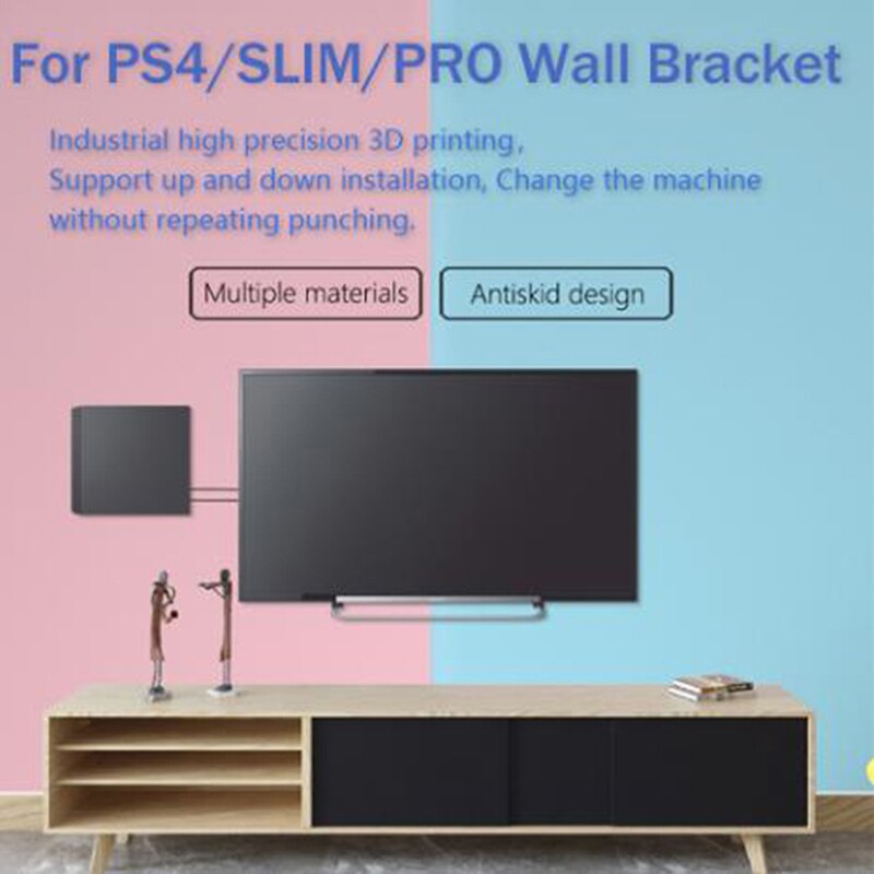 Muurbeugel muurbevestiging + schroevenset voor playstation 4 ps4 slim pro gameconsole