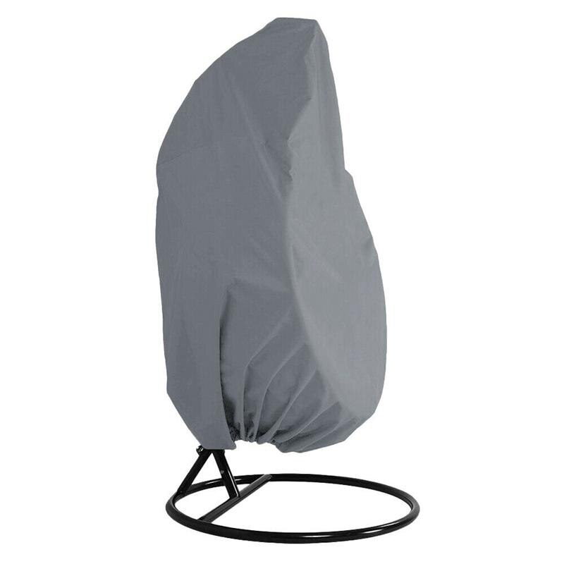 Trädgård hängande gungstol kåpa dammtät vattentät uv skydd universellt lock polyester utemöbler set: Grå 190 x 115cm