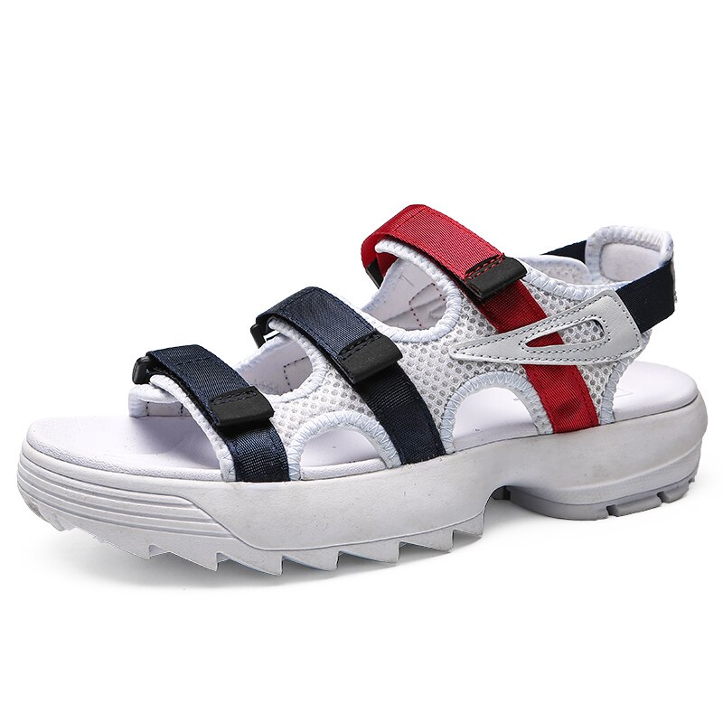 Tjock vit unisex masculina män romerska gummisandaler klänning sula sandalia utomhussandal avslappnad manlig gladiator sandalier  on 39