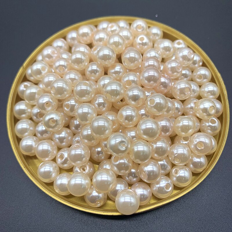 8mm 50pcs Imitation Pearls Round Beads DIY Bracelet Earrings Charms Necklace Beads For Jewelry Making: 10