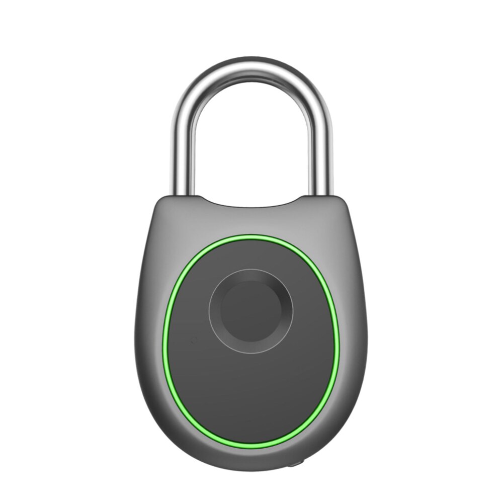 Clever-Fingerabdruck sperren Tragbare Elektrische Vorhängeschloss USB Aufladbare 0,5 s Schnell Entsperren Zink Legierung Metall robust Gepäck fallen Schloss: grau