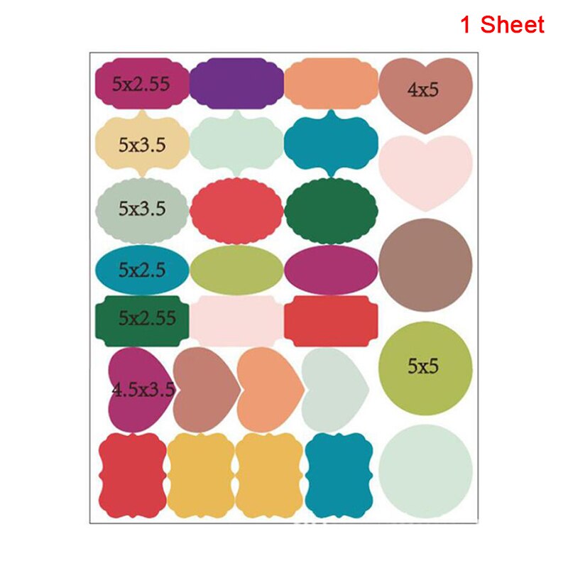 Kleurrijke zelfklevende stickers, etiketten, waterdichte uitwisbare pottenorganizer, opberglabels: 1 vel