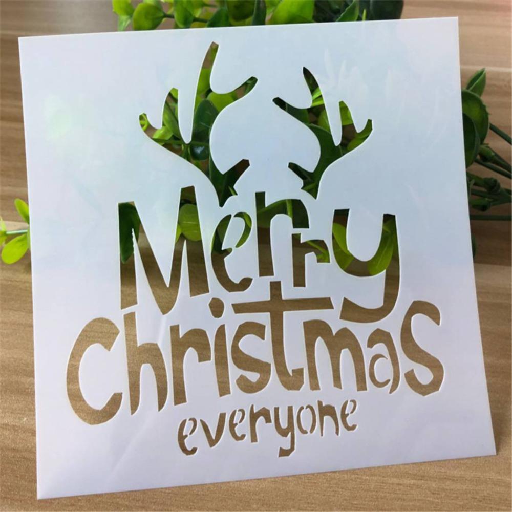 Weihnachten Schablonen Vorlagen Hirsch Dekor DIY Grafiken Malerei Scrapbooking Stempel Ornament Album Geprägte Vorlage wiederverwendbar
