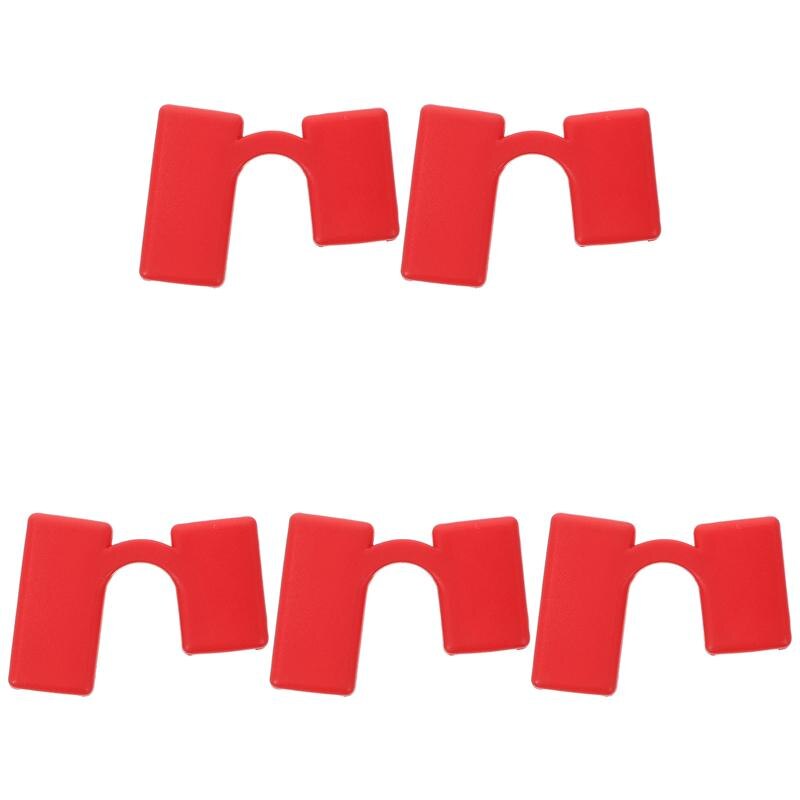 5pcs Plastic Chopstick Clips Reusable Chopsticks Aid Training Covers Holders Chopstick Holder Chop Stick Clamps: Red