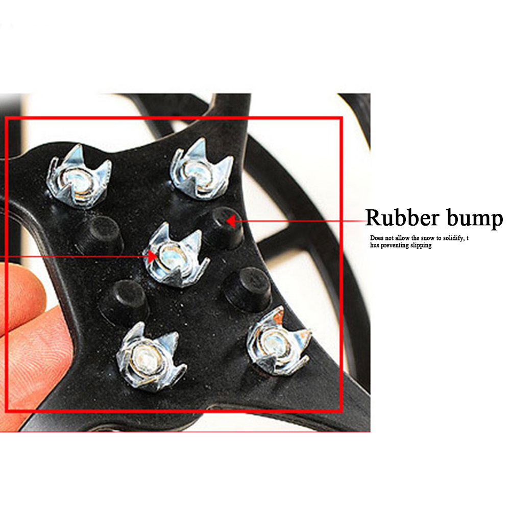 Universal 5 Teeth Hiking Anti Slip Cleats Climbing Crampon Sports Shoe Spikes Ice Gripper Mountaineering Steel Outdoor Winter