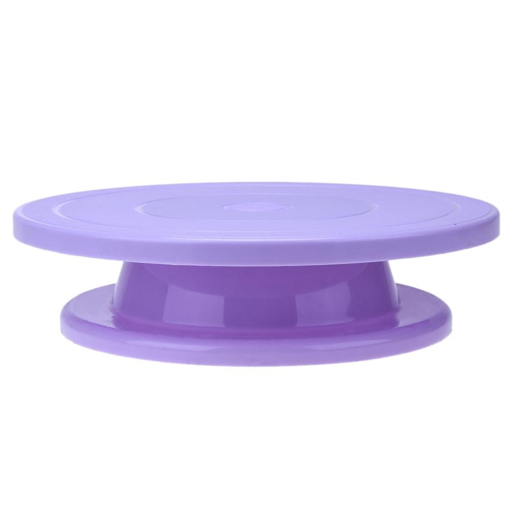 Kage drejeskive bagning plastik form gør-det-selv kage roterende rund tallerken kage dekoration værktøj roterende bord wienerbrød forsyninger kage stand