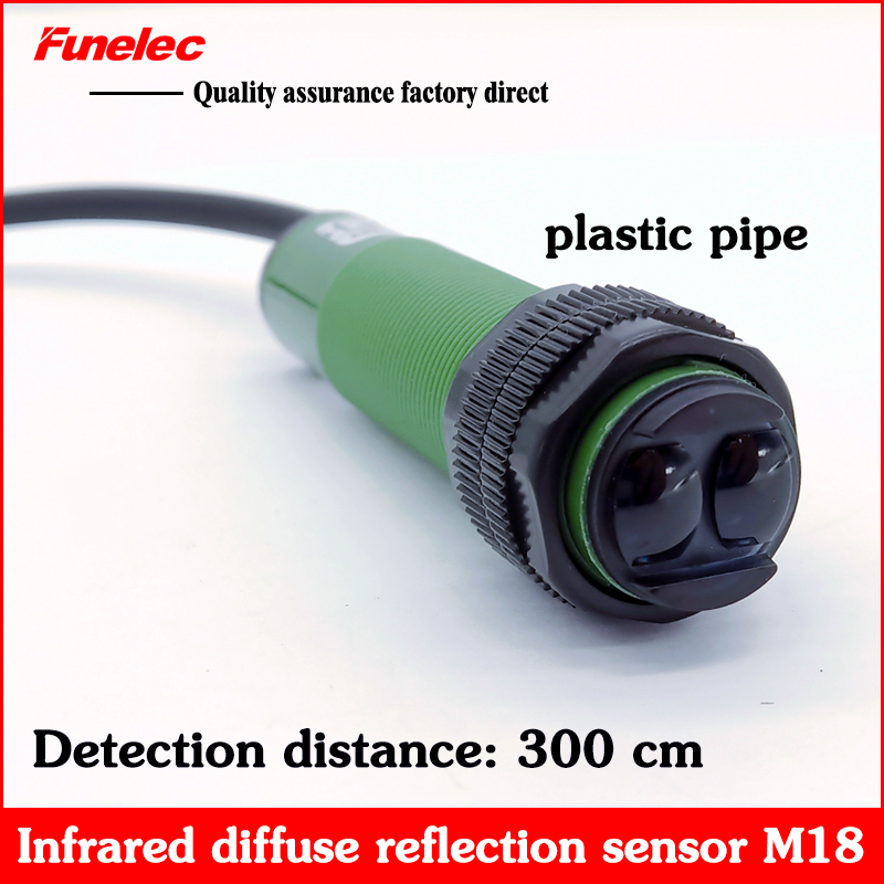 E3FN-300C2 photoelectric infrared detection sensor switch sensor electric eye NPN NC NormallyDC three-wire NC diffuse reflection