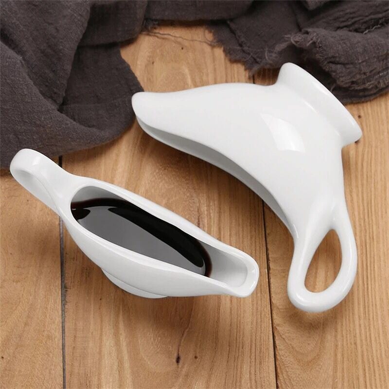 Sugar Creamer Milk Pots Pitcher Ceramics Seasoning Jar Creamer Container Cup Tableware White Kitchen Tools FB