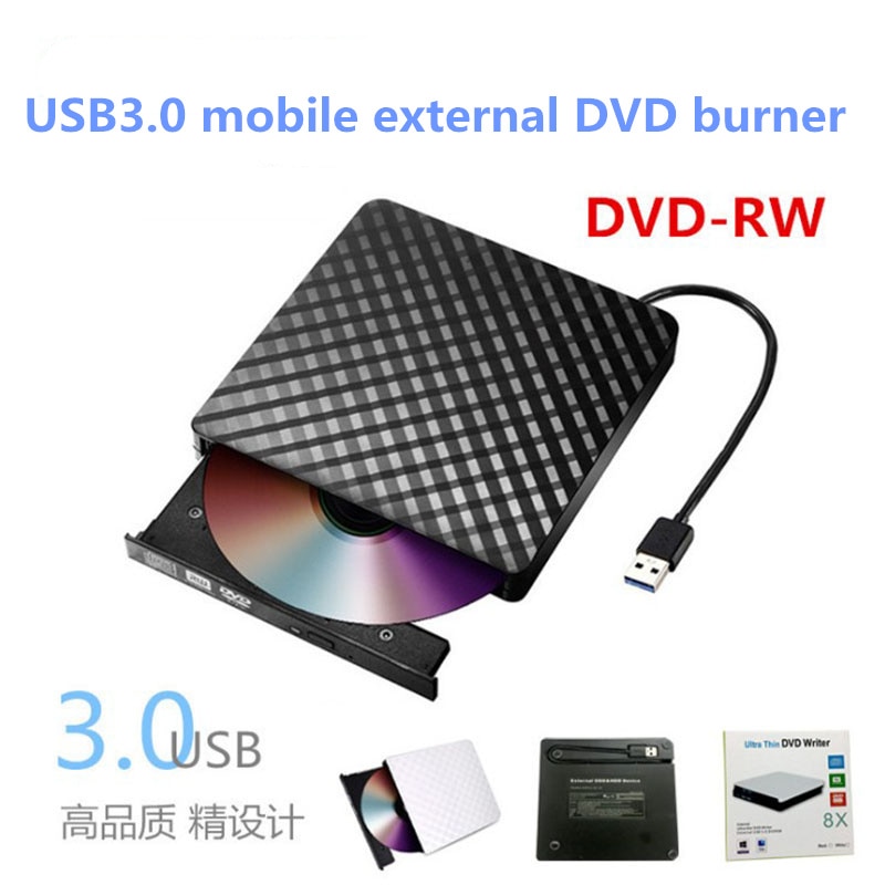 Grabadora de CD/DVD externa USB 3,0, grabadora de CD/DVD externa de escritorio para un ordenador portátil, universal, móvil, Unidad óptica