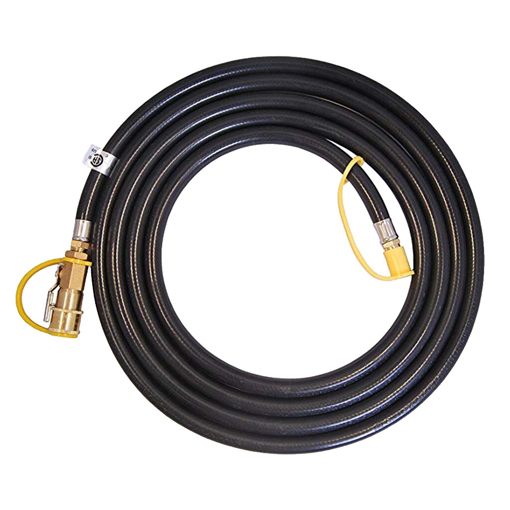 12Ft RV Propane Quick Connect Hose Low Pressure with 1/4&#39; quick connect female socket and 1/4&#39; full flow male plug