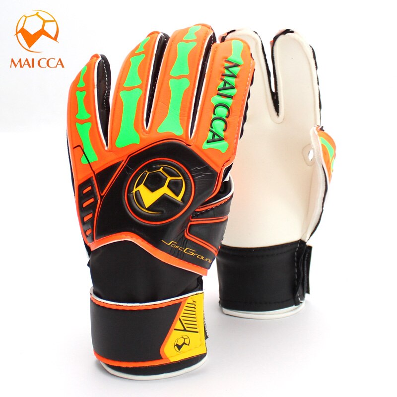 Los nuevos niños espesar látex guantes de portero de fútbol objetivo antideslizante transpirable guantes niños