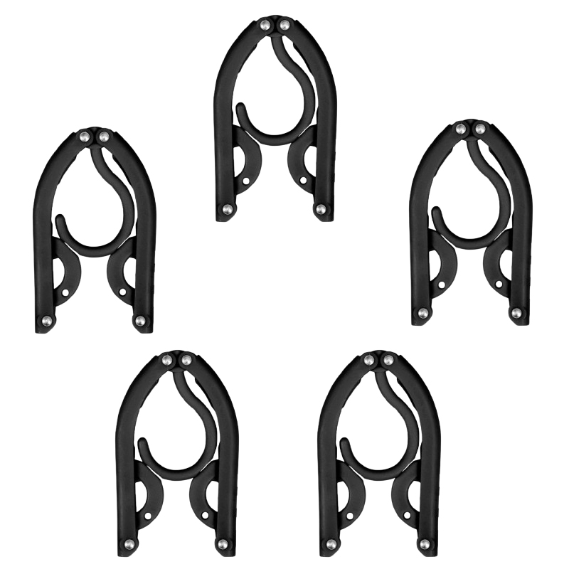 5/10 stücke Tragbare Reise Kleiderbügel Kunststoff Falten Faltbare Kleiderbügel Kleidung Trocknen Rack Reise Zubehör für Koffer Hotel: Licht Grau