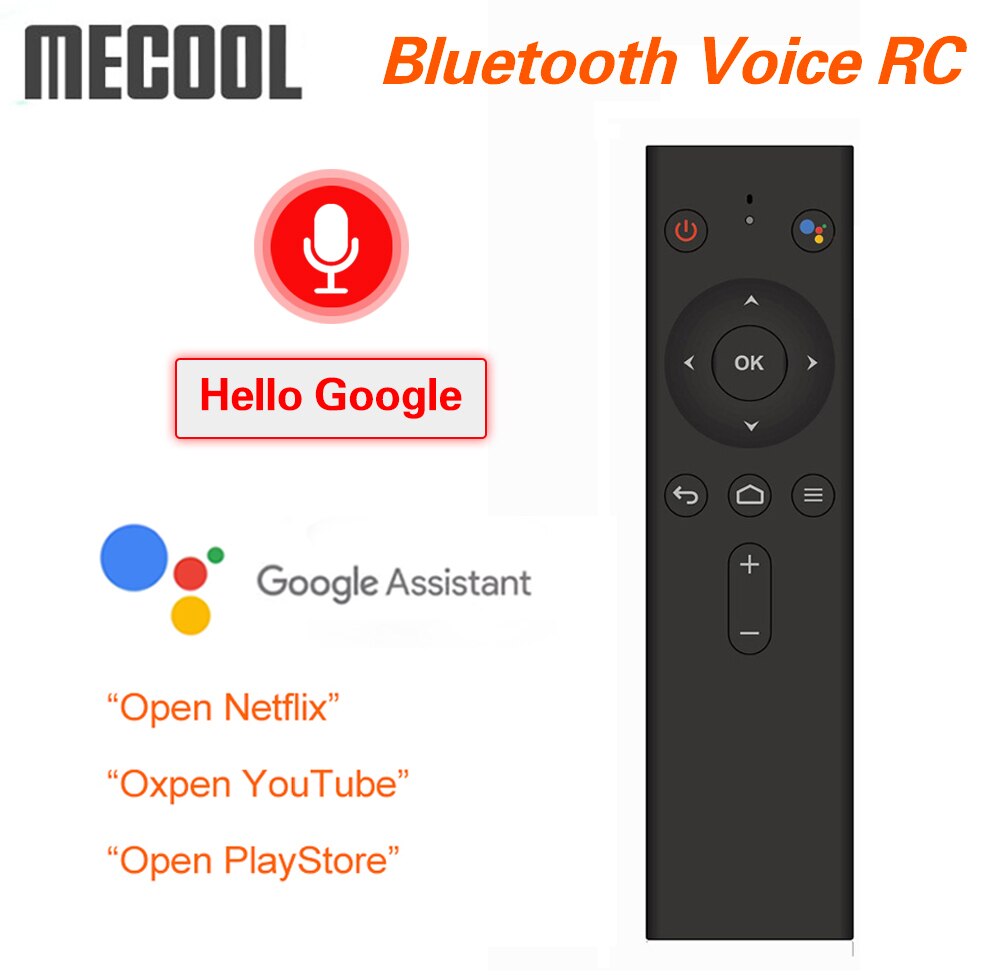 MECOOL Bluetooth télécommande vocale sans fil Mini clavier Air souris mouche pour Android TV Box KM3 ATV KM9 PRO télécommande: Default Title