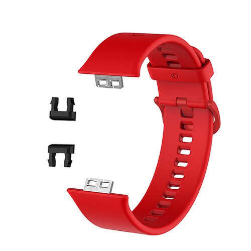Polsband Voor Huawei Horloge Fit TIA-B09 Model Smart Horloge Accessoires Armband Strap Voor Huawei Fit Lus Verstelbare Polsband: Bright red
