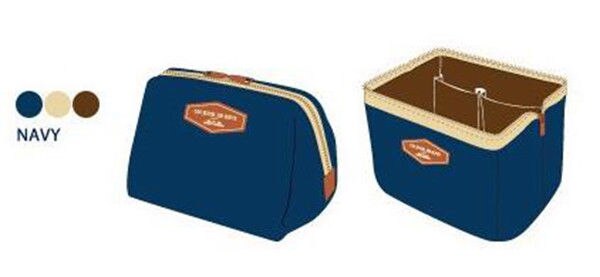 Neceser pequeño de viaje para maquillaje, bolsa de cosméticos, neceser, organizador de aseo personal, Mini bolsas herméticas: Navy Blue