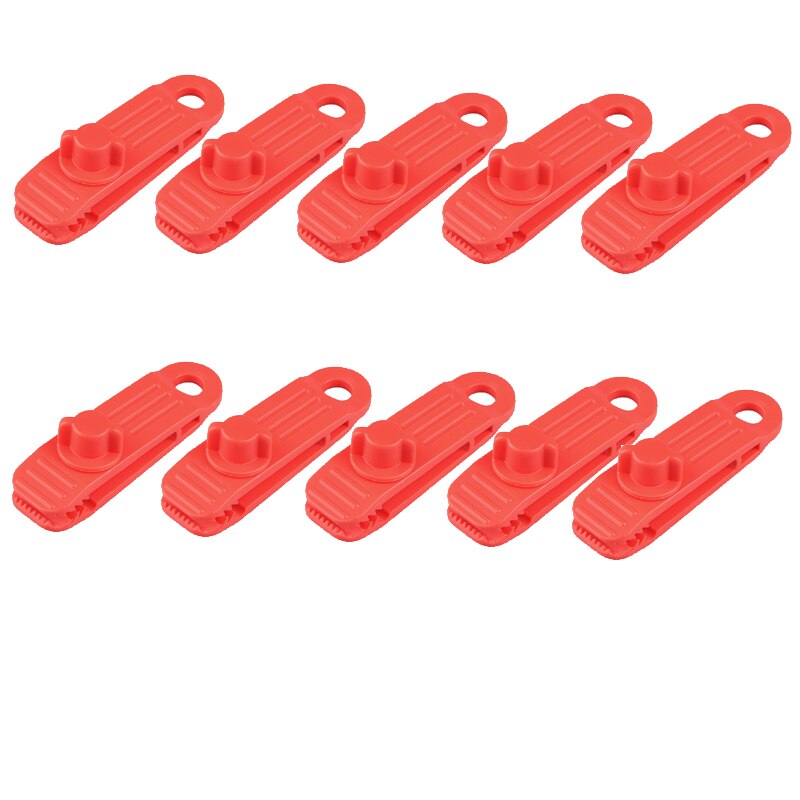 Pinzas para caravana para tienda de caravana, cubierta de remolque de barco, abrazadera a prueba de viento, lona a presión, pinza para tienda de campaña, toldo, accesorios de Camping: 10 pcs red