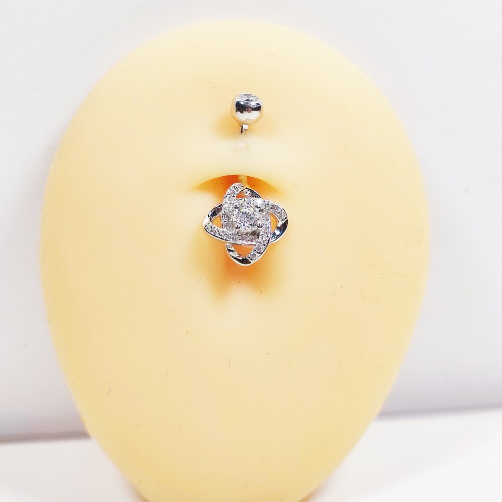 Anneau de nombril en argent sterling 925, piercing de nombril, bijoux de corps, pour femmes