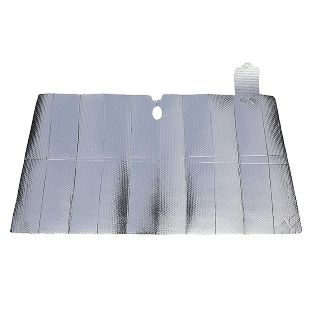 Zilveren Opvouwbare Auto Voor Achter Voorruit Zonnescherm Zonnescherm Auto Thicken Uv Reflector Window Zonnescherm Visor Shield Cover: 130x70cm