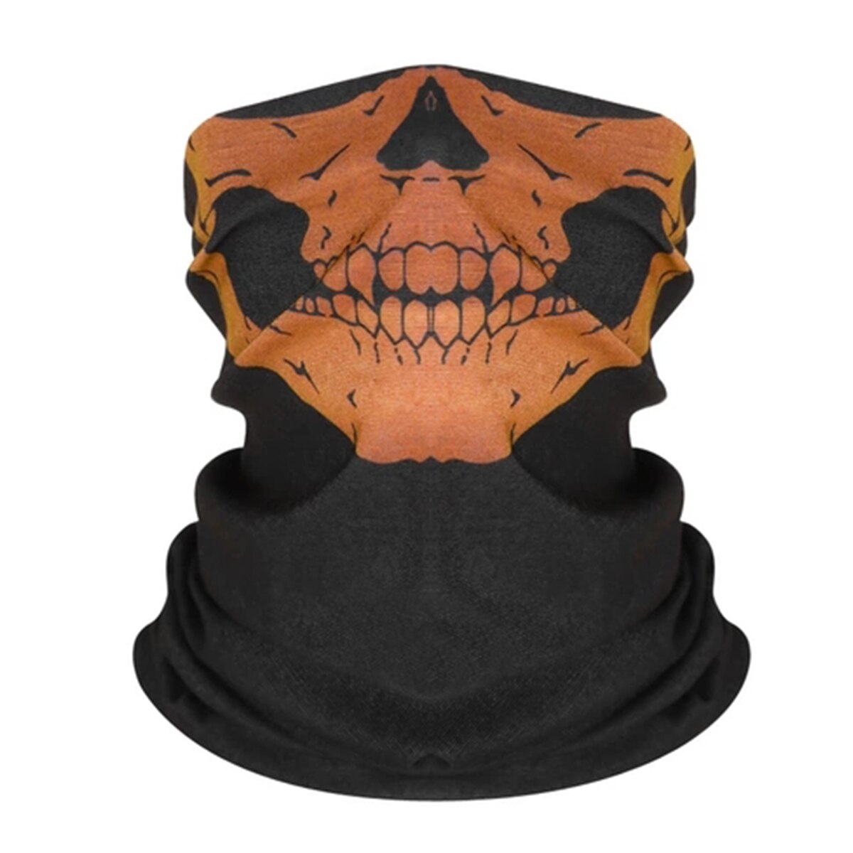 3D Skeleton Skull Seamless Balaclava Magic Scarf Face Mask Fishing Cycling Ski Outdoor Headband Tube Scarf Men Neck Scarves: Yellow