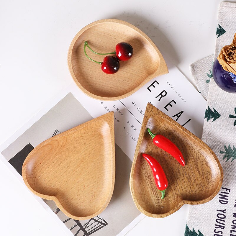 petit plat en bois japonais plats irréguliers assiette à Dessert en bois assiette à noix