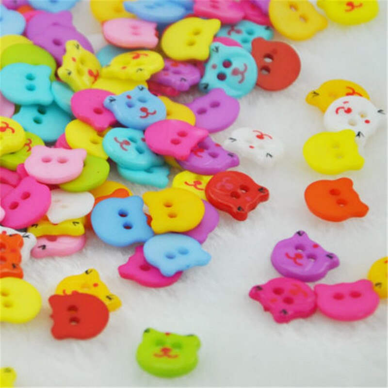 100PCS mix Assort Plastic Sewing Buttons, For Scrapbooking Sewing Craft Sewing Accessories Appliques PH98