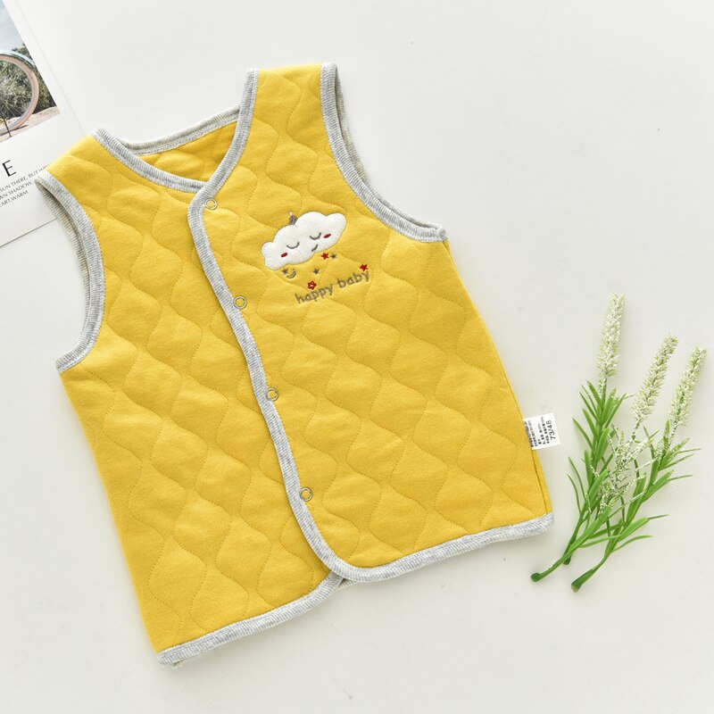 Cartoon Lente Herfst Baby Vest Winter Gewatteerde Verdikking Baby Vest Vest Meisje Jongen Baby Vest Zacht Comfortabel Ademend