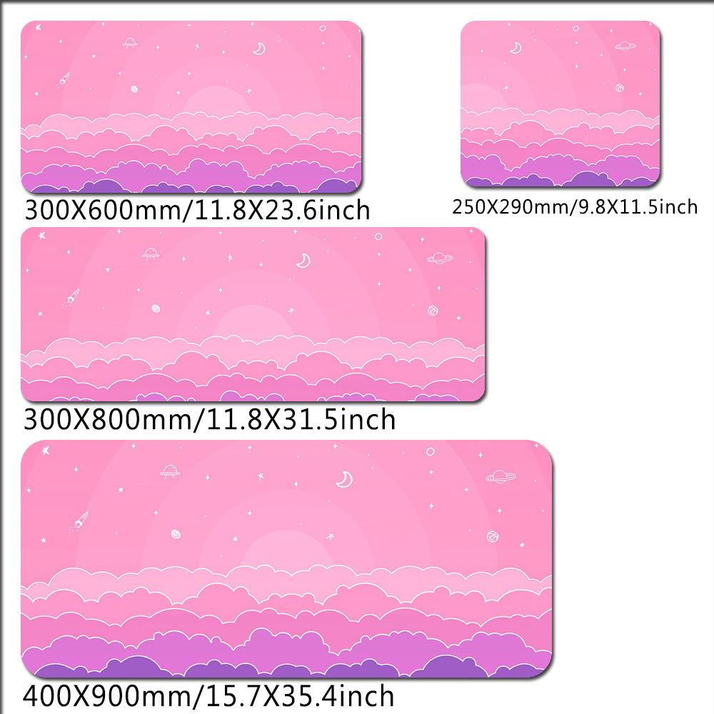 Mouse Pad Cute Aesthetic Big xxl Large Kawaii women Desk Mouse pads Anime Computer Mat Office Mousepad 900x400 Pink Gamer Pc: XS / Coffee