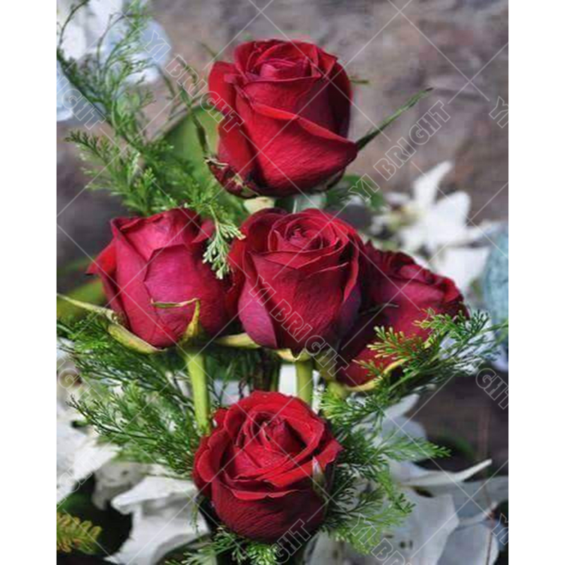 3D Diamond Cross Stitch Crystal Square Diamond Sets Full Decorative Diy Diamond Painting Rose Diamond Embroidery Flower YD