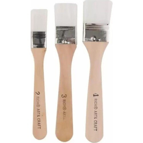 Borstel Set Economische 3'lü Wit Varkenshaar 2 Cm 2,5 Cm 3 Cm Rand Breedte Houten Handvat Natuurlijke Haren Borstel Alle gebieden Toegepast Economische Borstel