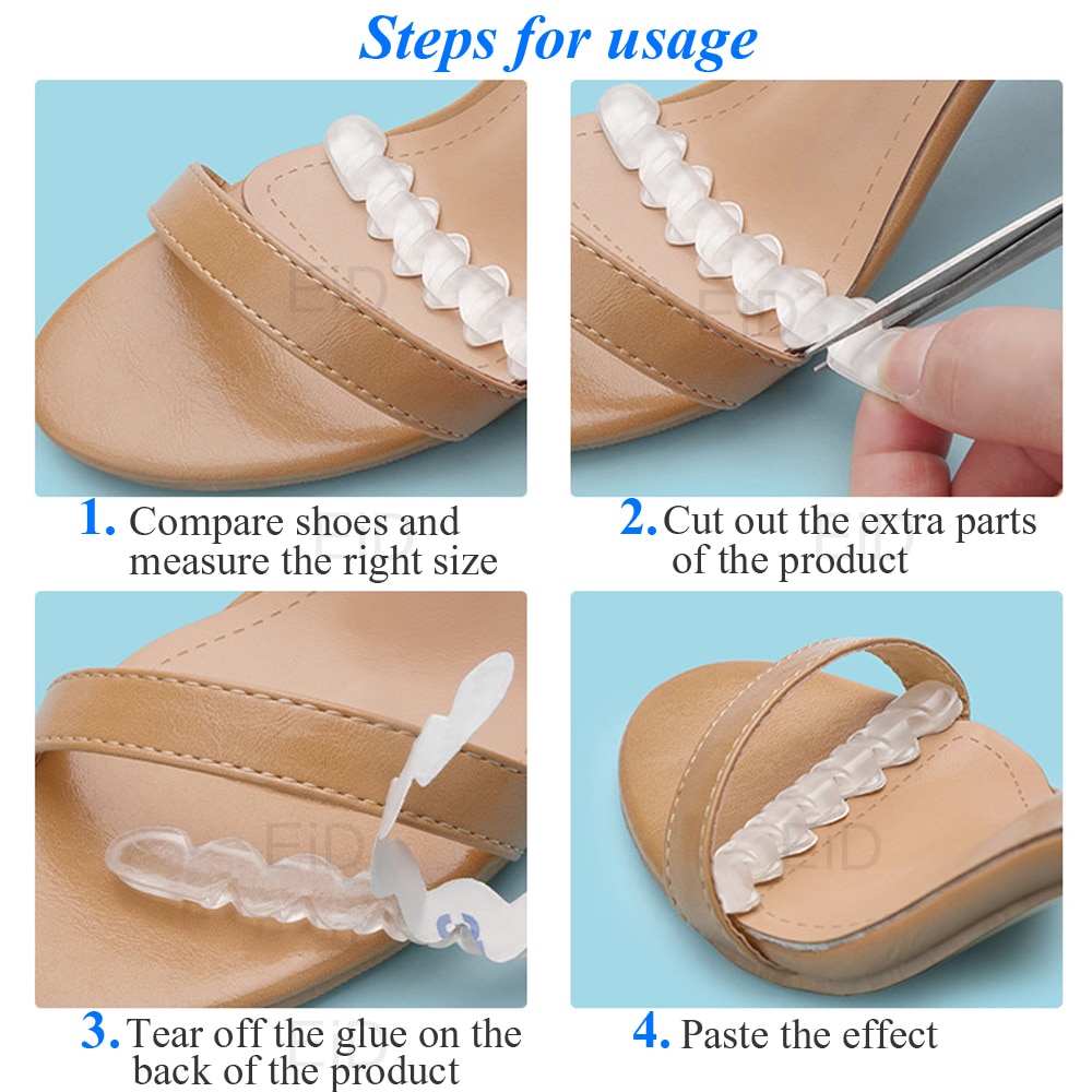 Silikonowe antypoślizgowe wkładki naklejki na wysokie obcasy sandały japonki buty damskie eleganckie samoprzylepne stopka samoprzylepna podkładka żelowa podkładka na przód stopy