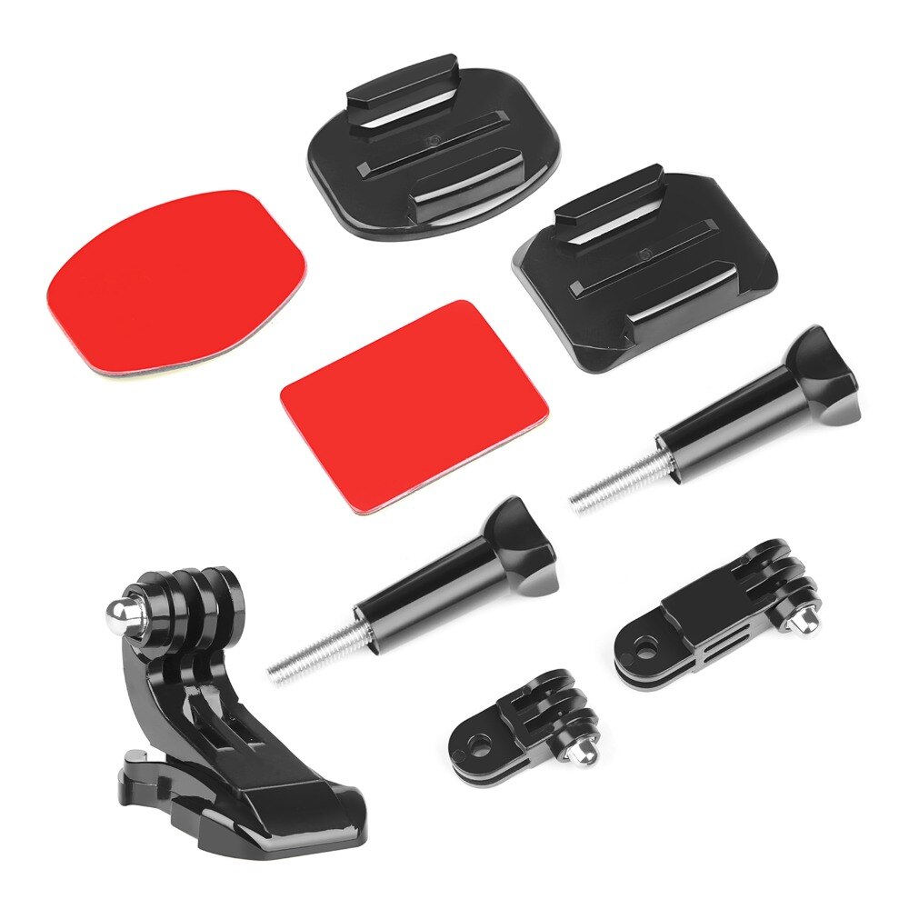 SHOOT Helmet Side Mount Kits J-Hook Bracket for GoPro 9 8 7 6 5 Xiaomi Yi 4K Sjcam Sj5000 Eken H9r DJI Action Camera Accessories