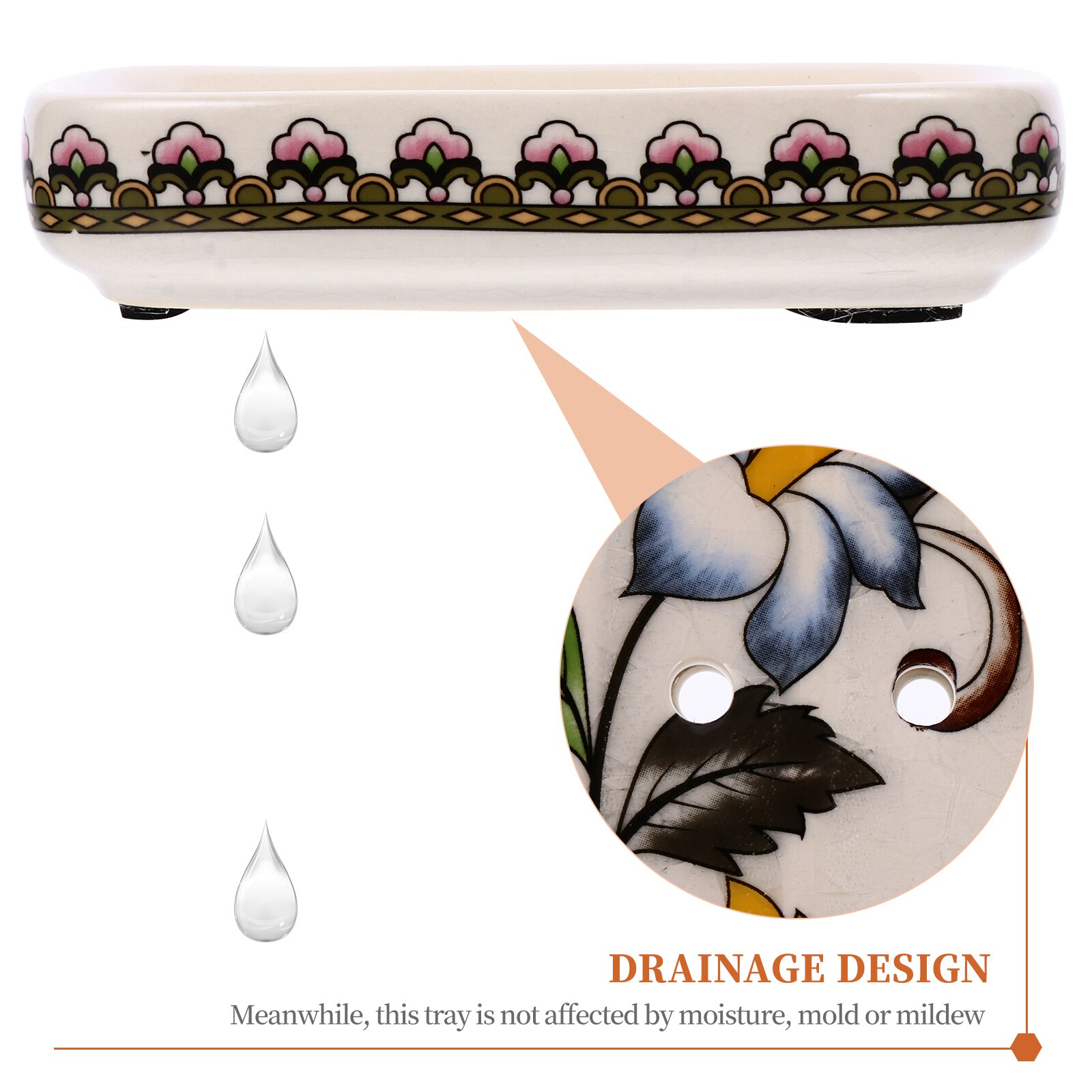 Porte-savon en céramique, porte-savon pour salle de bains