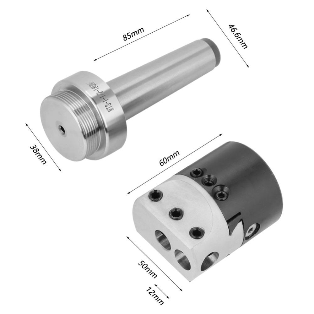 MT3-M12 Taper Collet Chuck Holder Frezen Prieel Adapter + 2In Draaibank Boring Boring Hoofd Voor Graveermachine CNC Frezen Draaibank